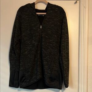 Black and Gray Zip-Up Hoodie